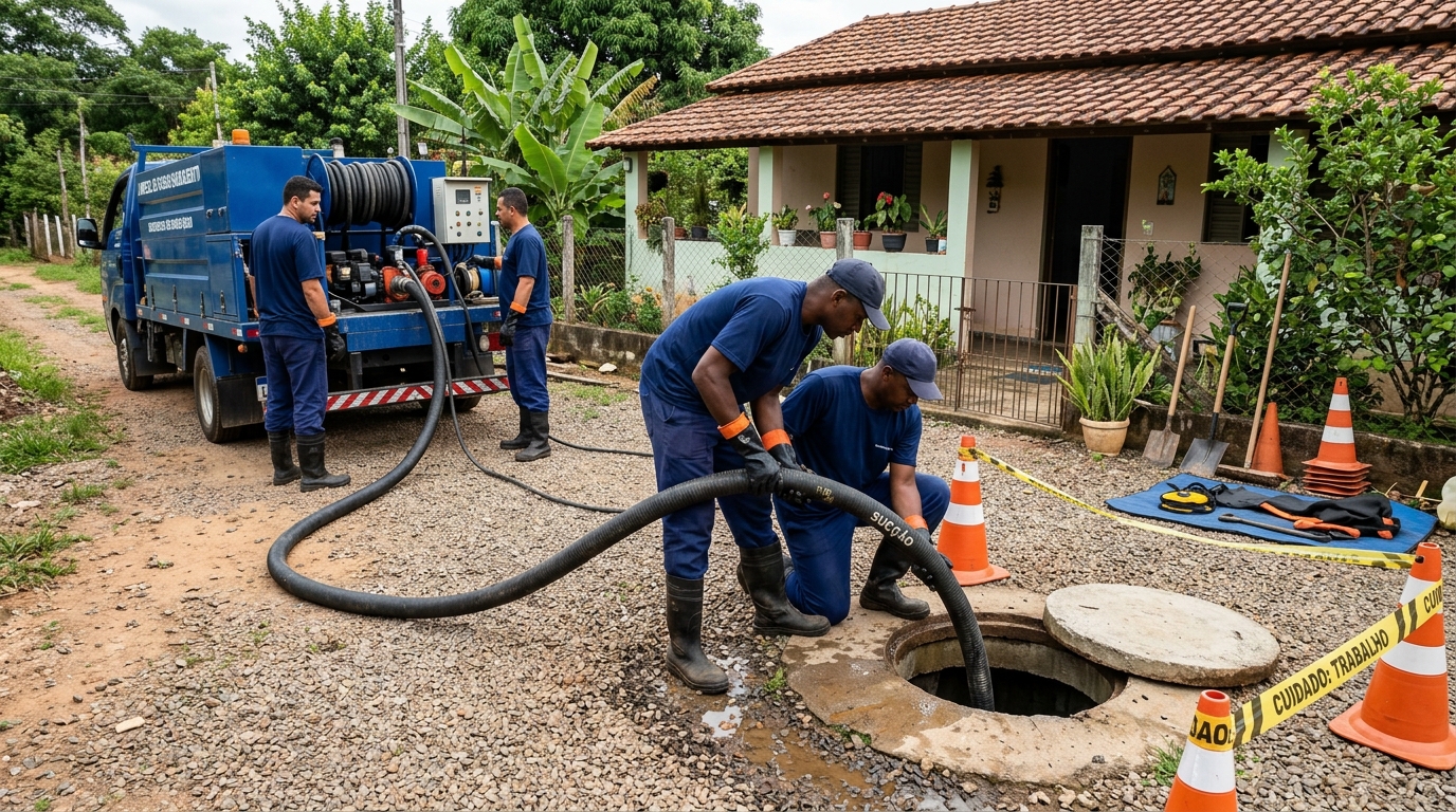 Equipe de desentupimento de fossa em Jaboatão dos Guararapes-PE